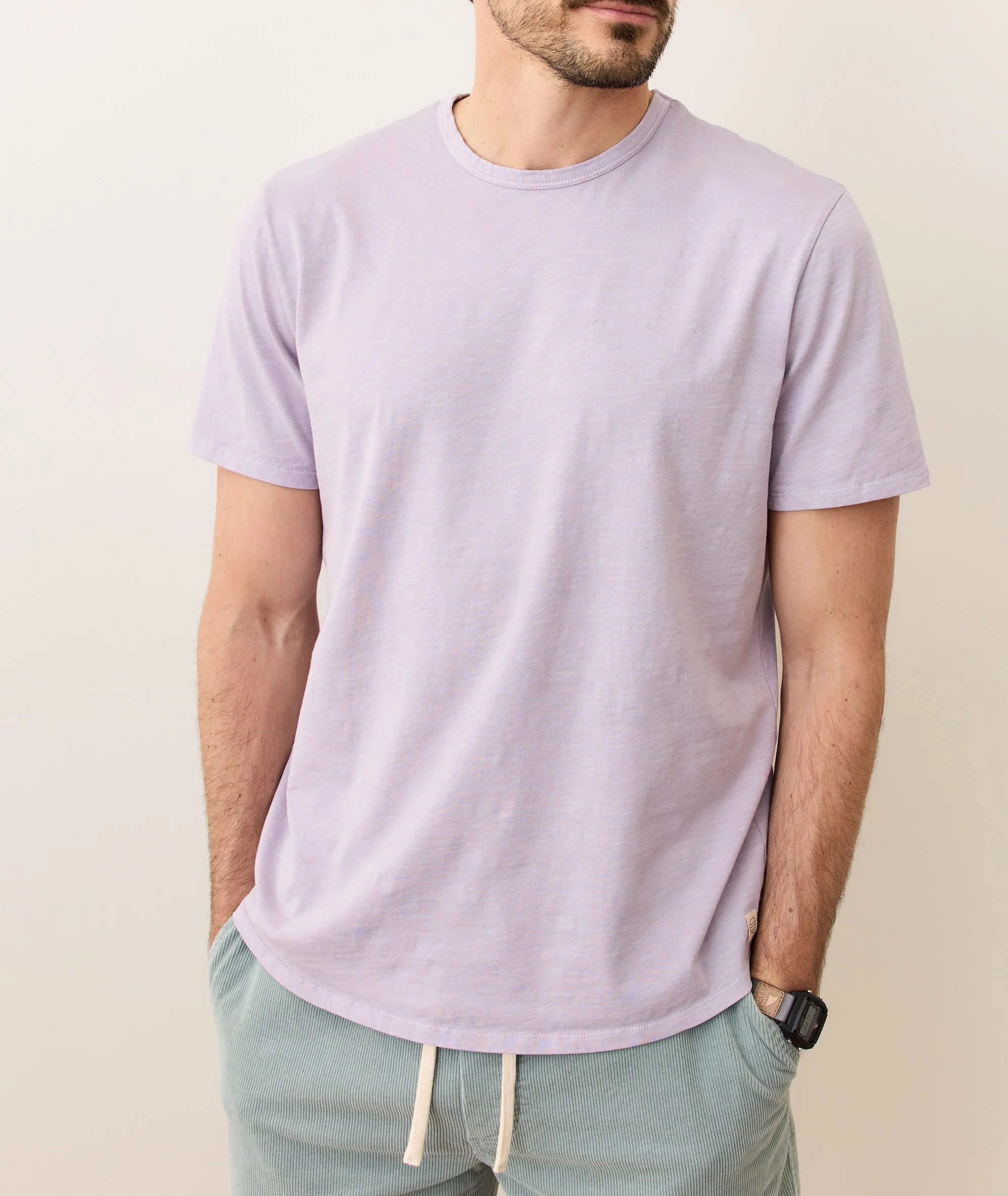 Saddle Hem Crew Tee - Image 2