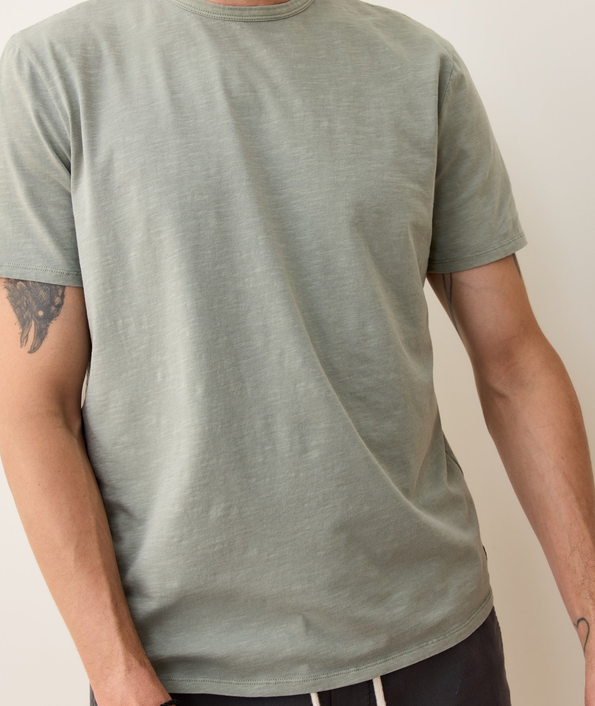 Saddle Hem Crew Tee - Image 3