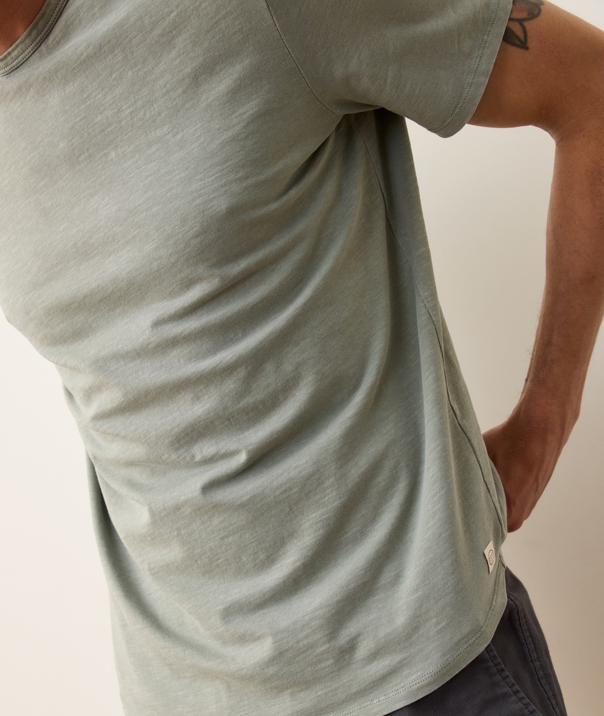 Saddle Hem Crew Tee - Image 5