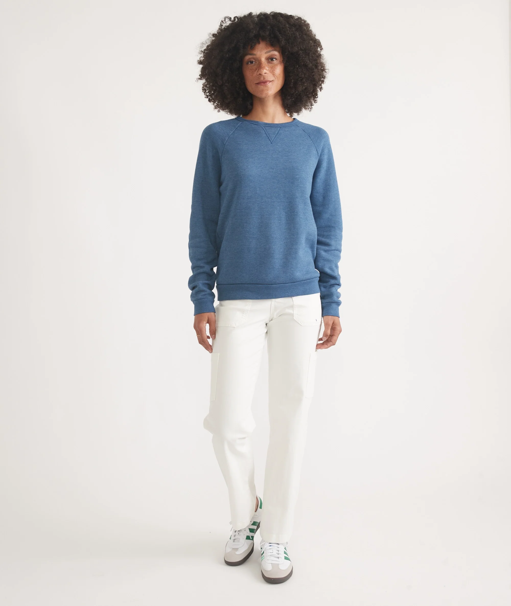 Women's Re-Spun Custom Dyed Sherpa Crew Pullover - Image 7