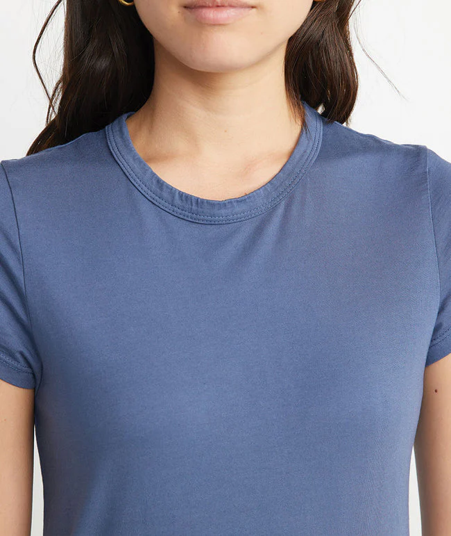 Women's Signature Crew in Faded Navy - Image 2