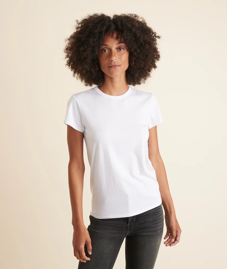 Women's Signature Crew in White - Image 4