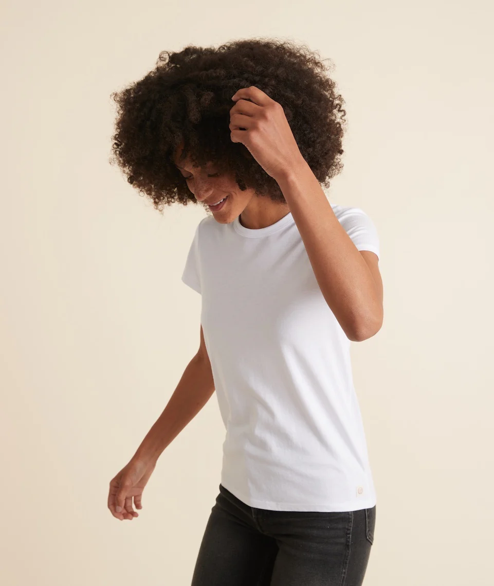 Women's Signature Crew in White - Image 5