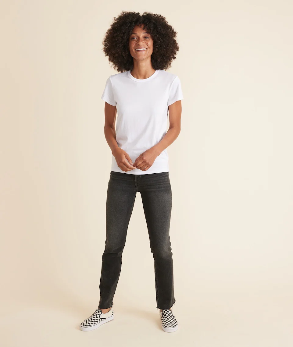Women's Signature Crew in White - Image 8