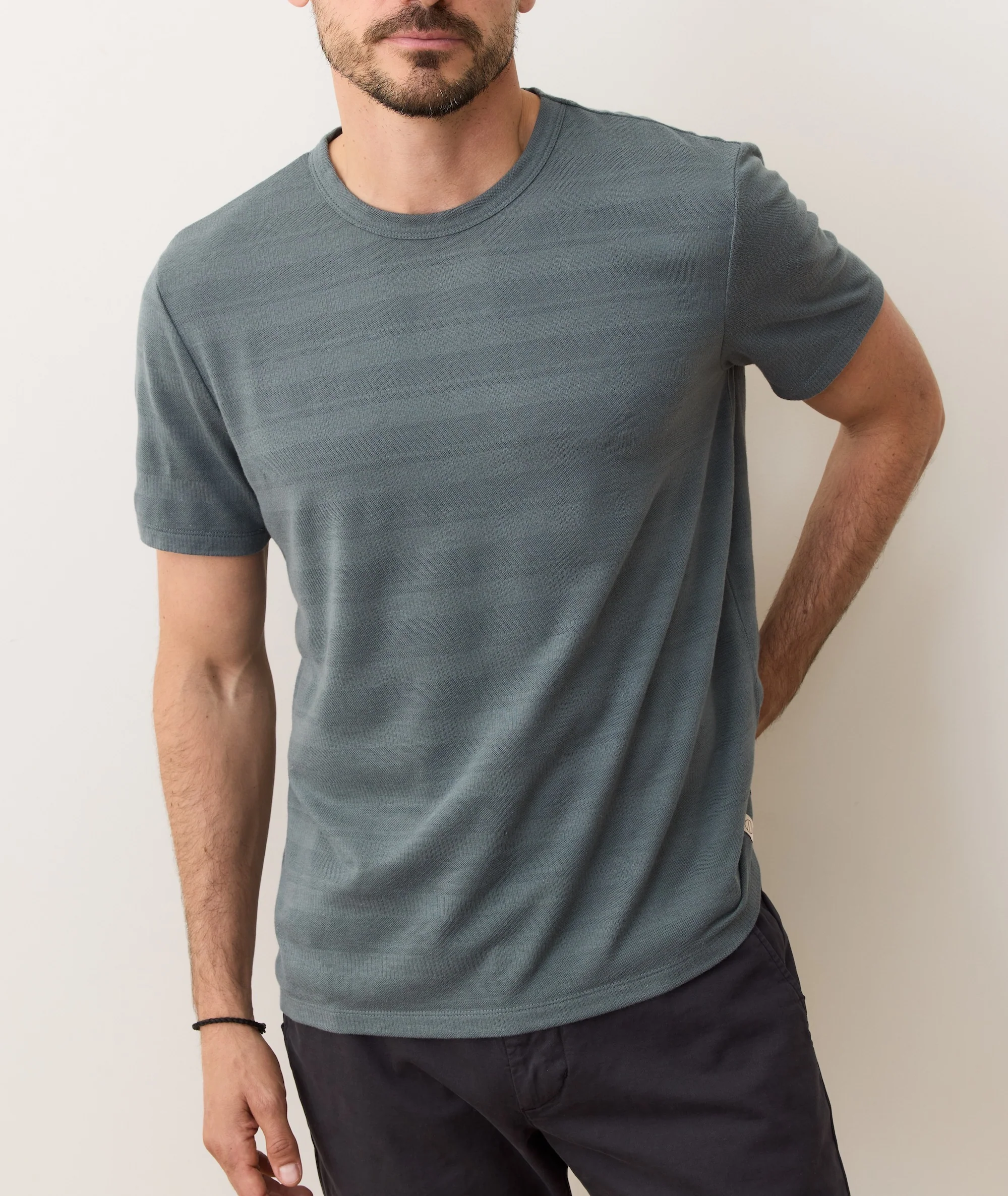 Signature Jacquard Crew Tee - Image 5