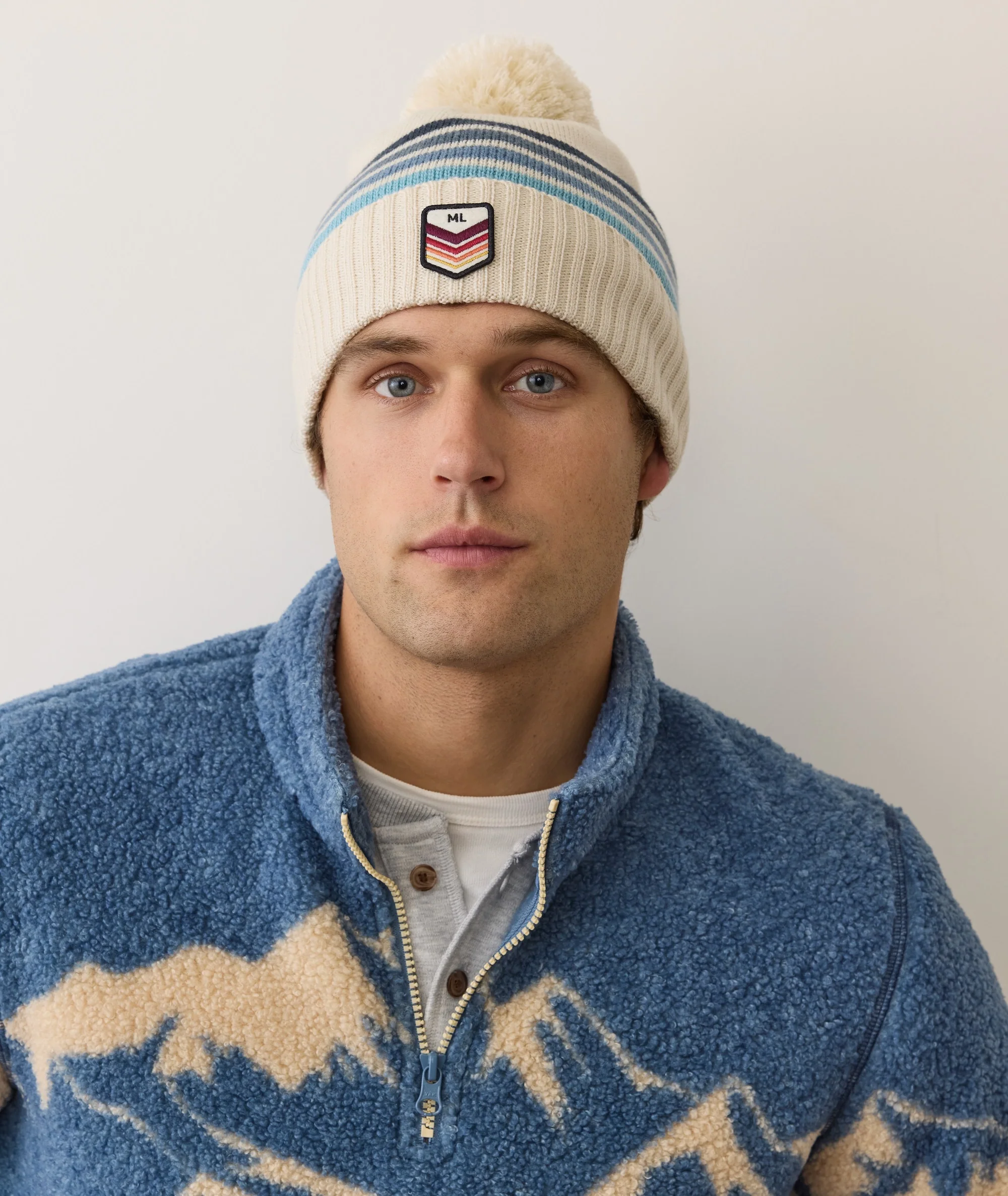 Stripe Pom Beanie - Image 3