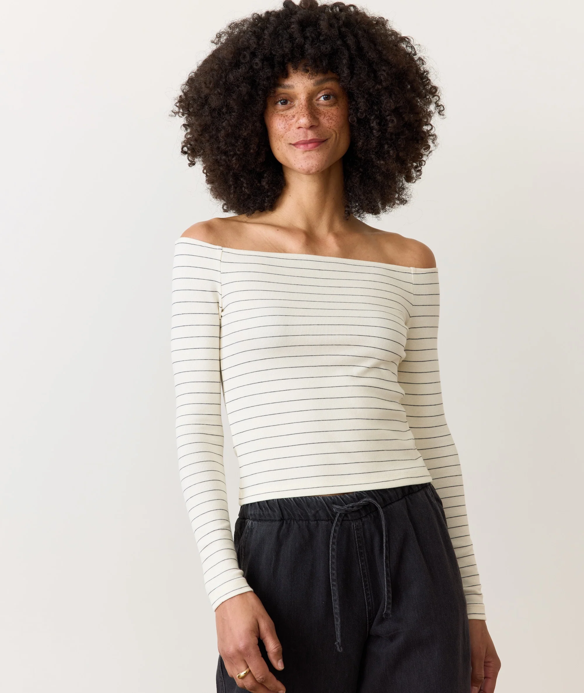 Lexi Rib Sun-In Off the Shoulder Top - Image 2