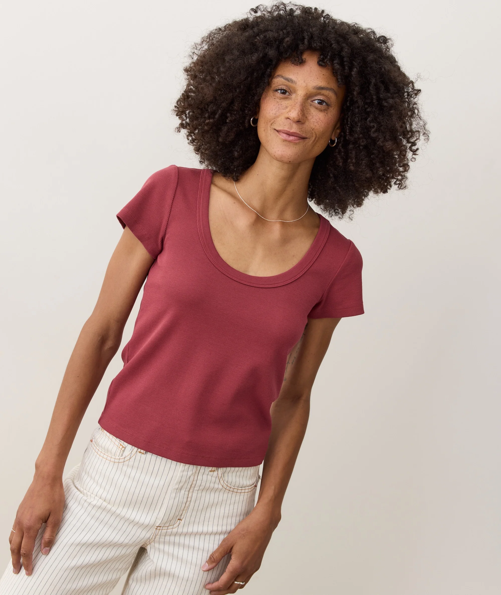Lexi Rib Sun-In Scoop Tee - Image 4