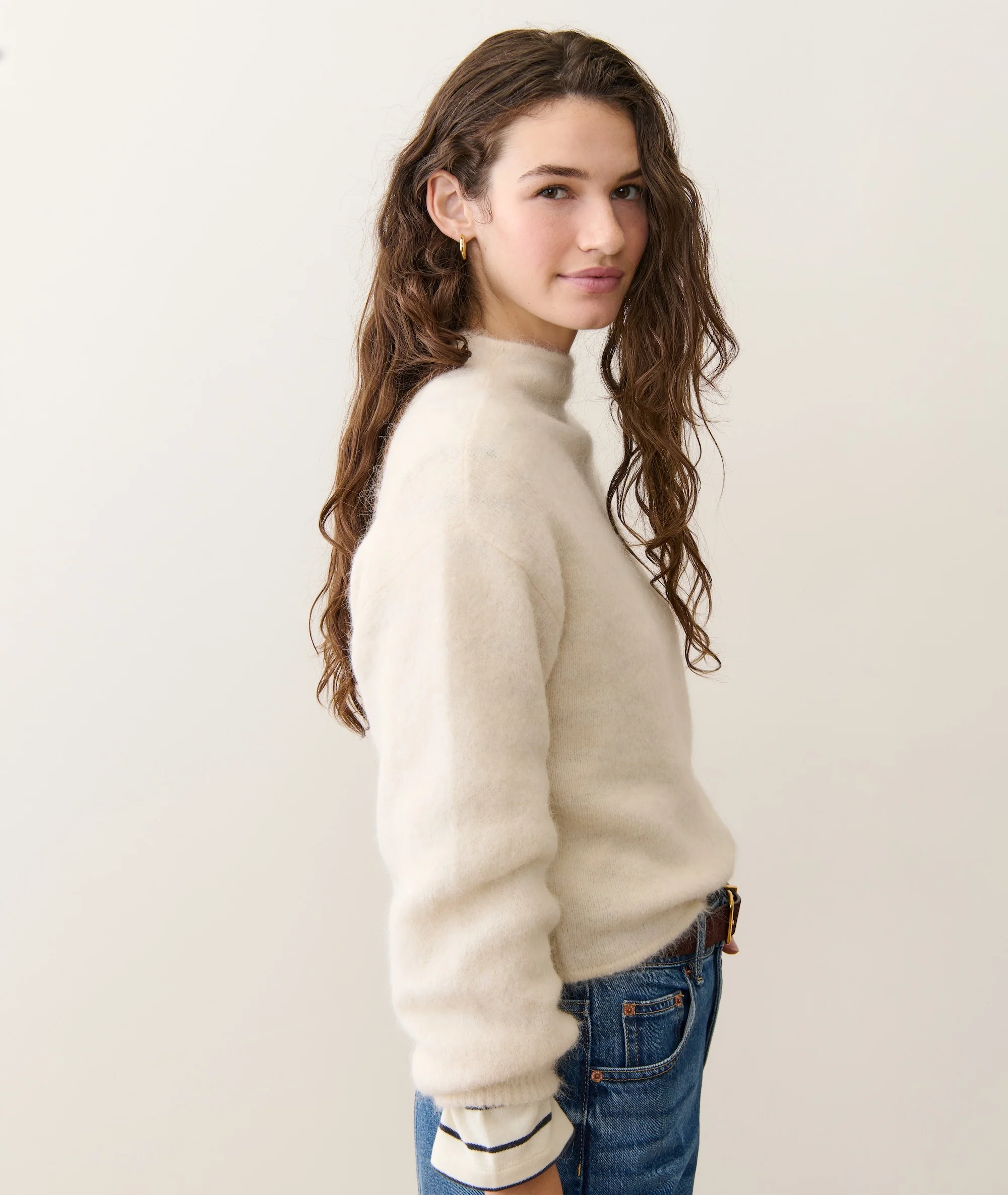 Suri Alpaca Mock Neck Sweater - Image 3