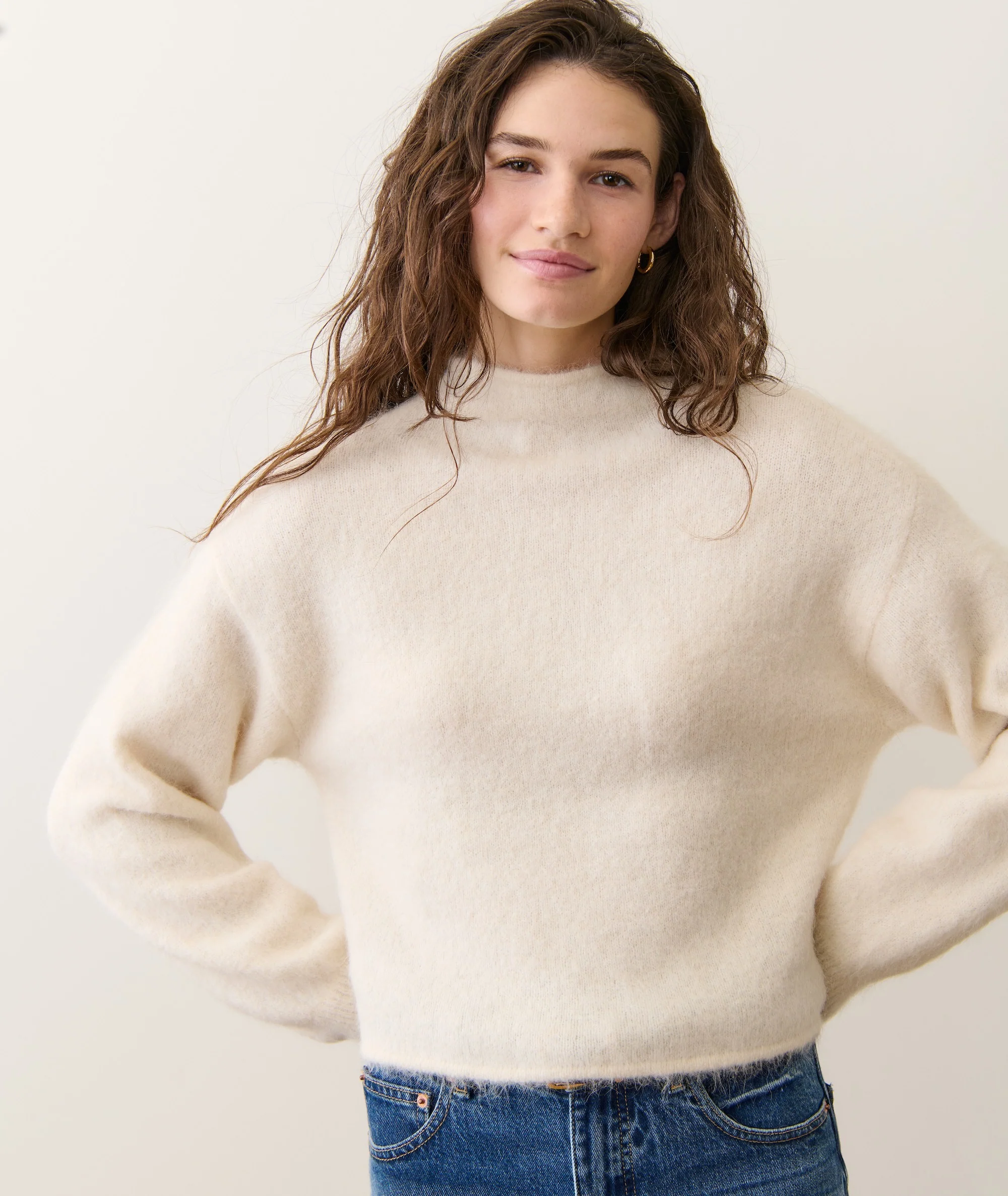 Suri Alpaca Mock Neck Sweater - Image 6
