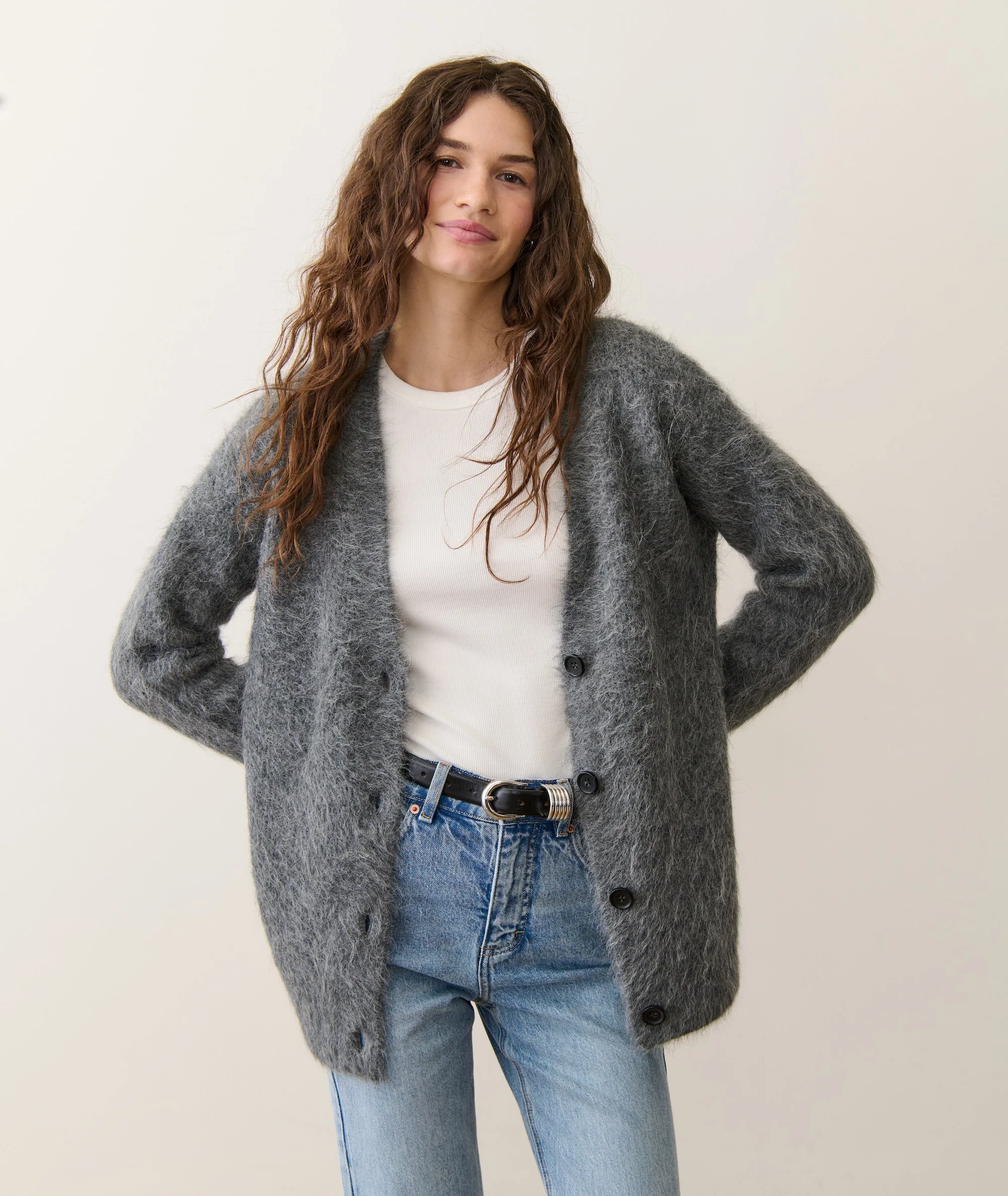 Suri Alpaca Oversized Cardigan - Image 2