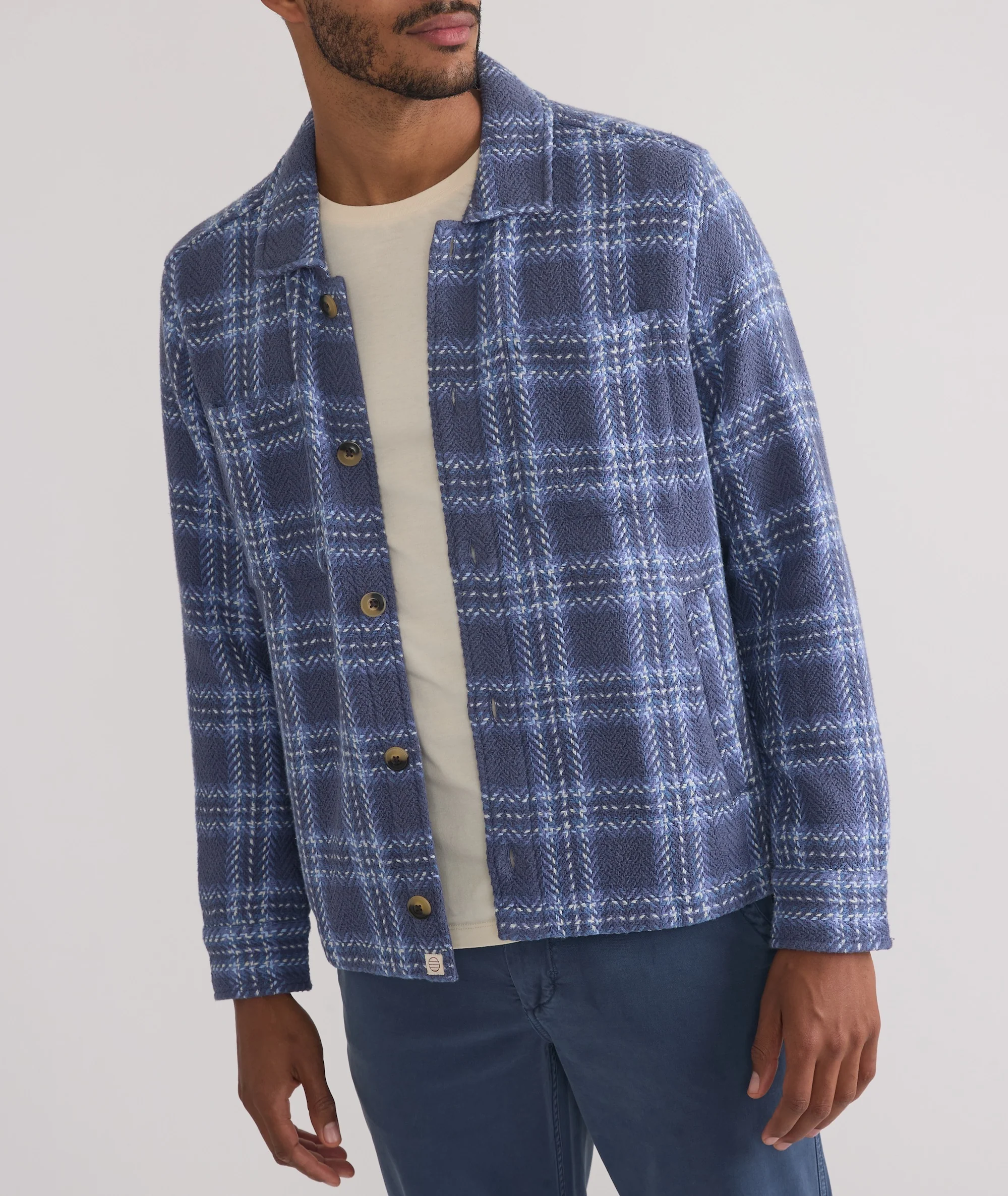 Textured Herringbone Overshirt - Image 2