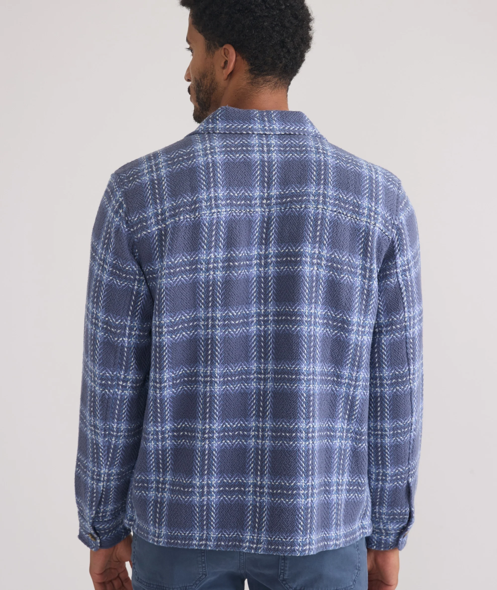 Textured Herringbone Overshirt - Image 5