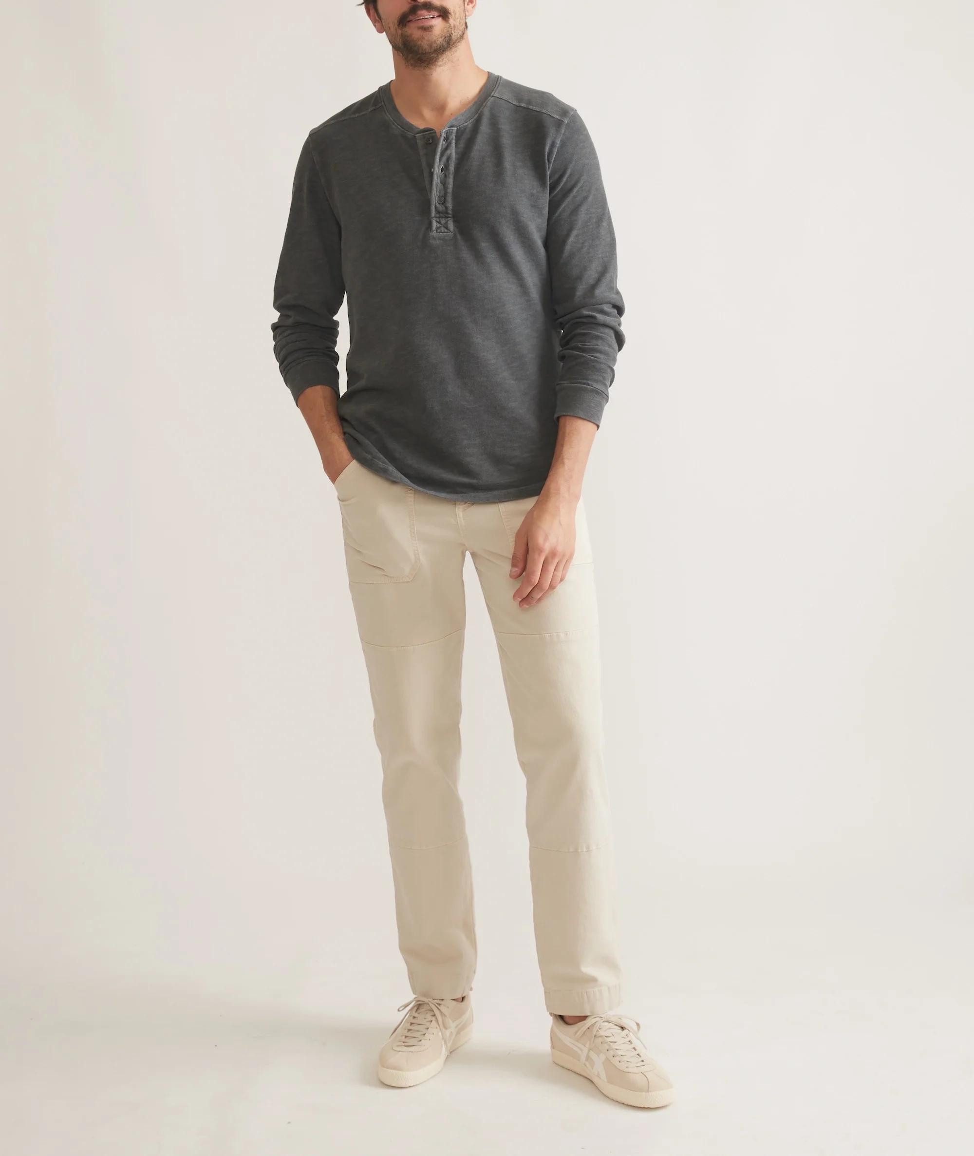 Vintage Heavy Slub Long Sleeve Henley - Image 6