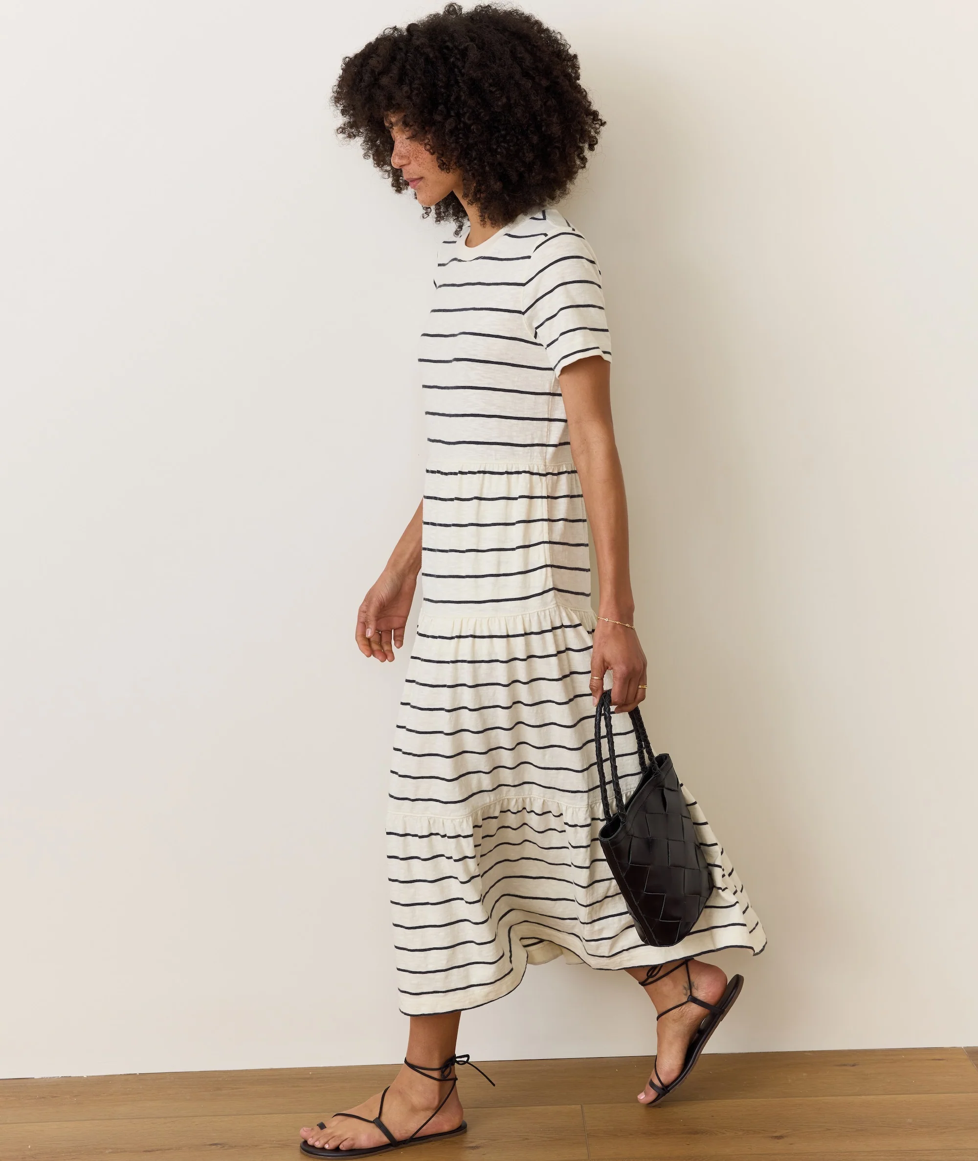 Sadie Vintage Slub Midi Dress - Image 5