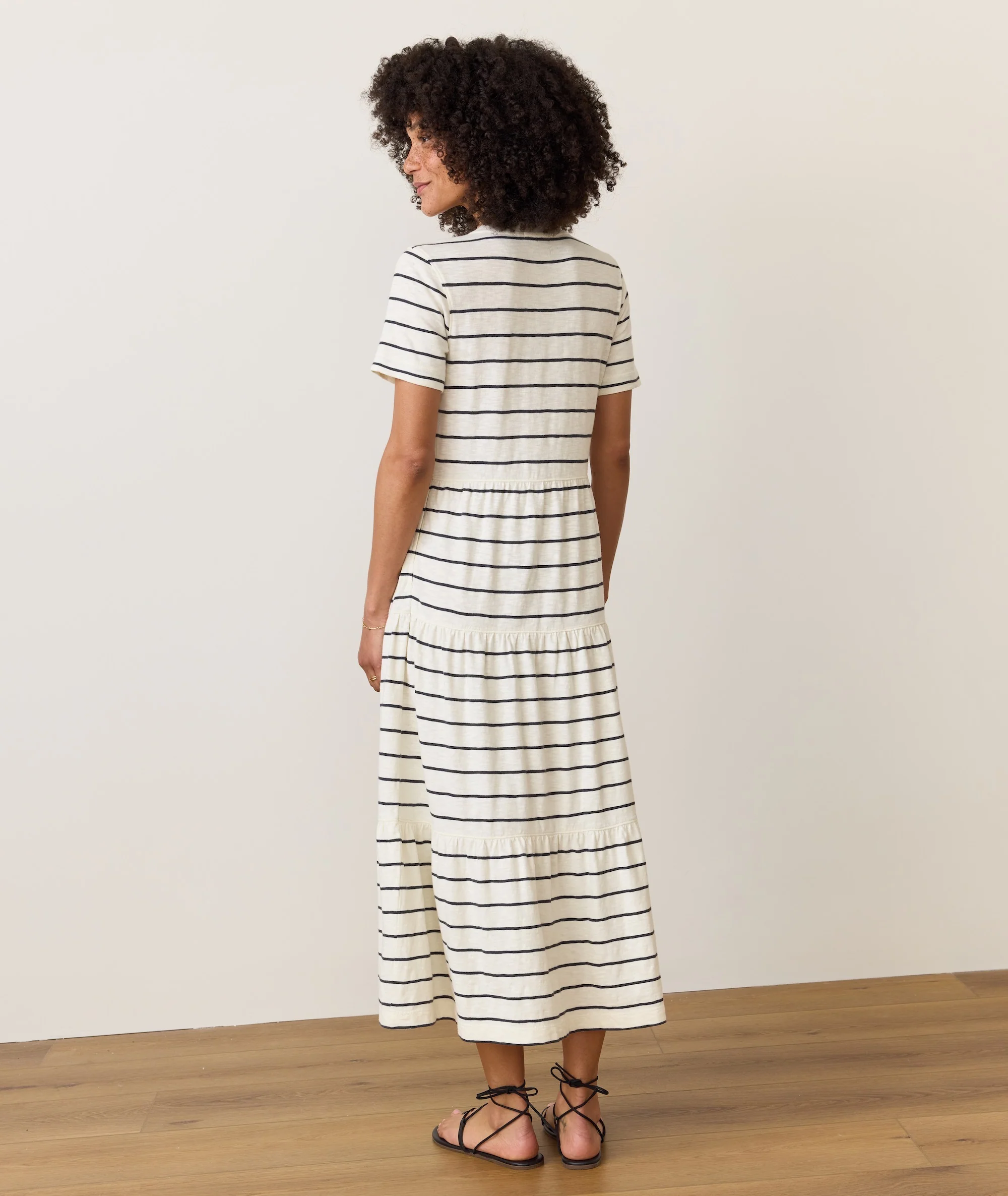 Sadie Vintage Slub Midi Dress - Image 9