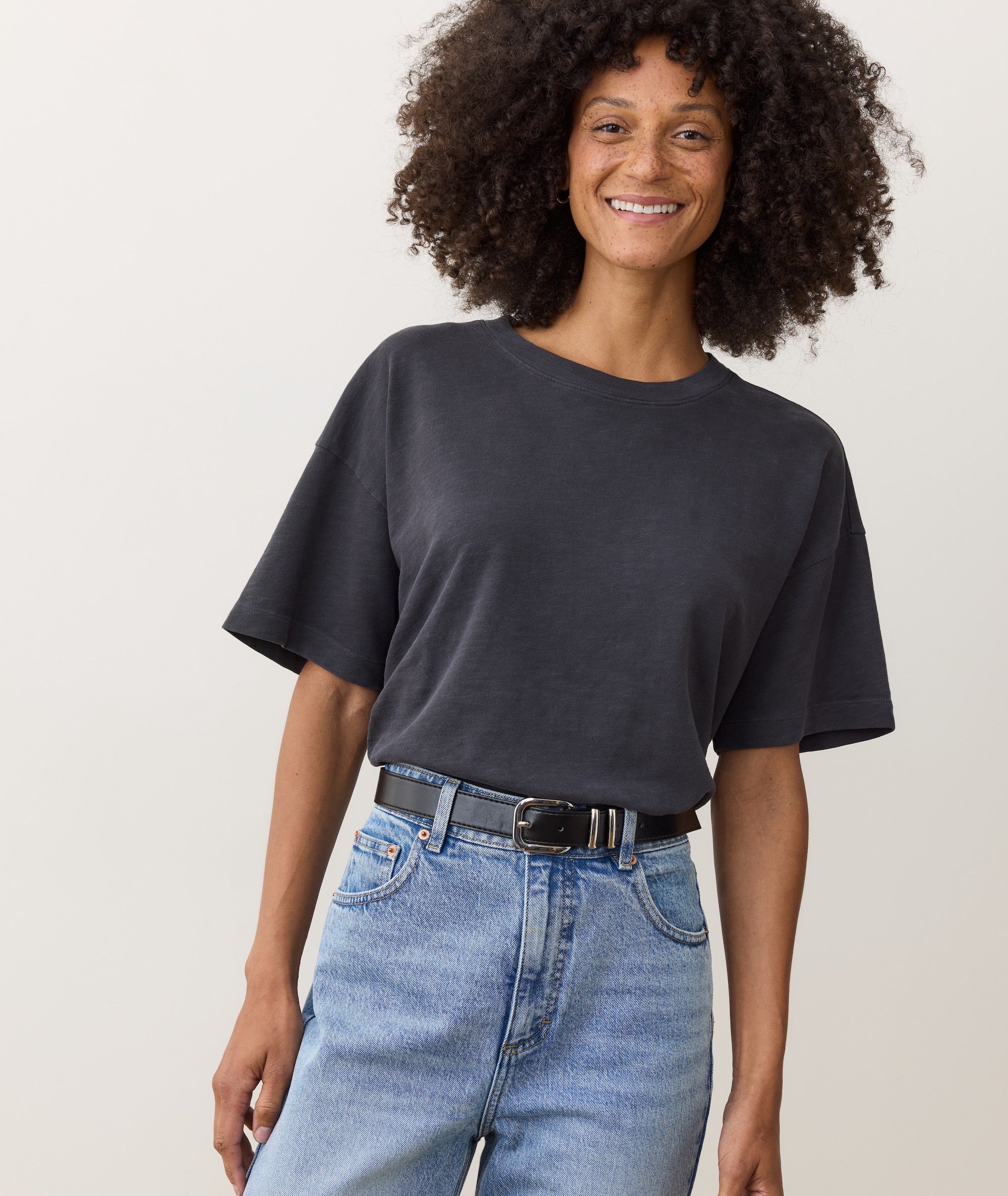 Sadie Vintage Slub Oversized Tee - Image 4