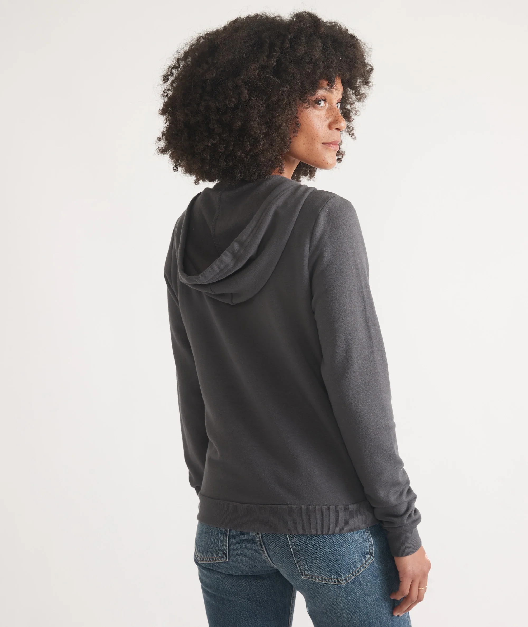 Women's Afternoon Hoodie in Asphalt Grey - Image 3