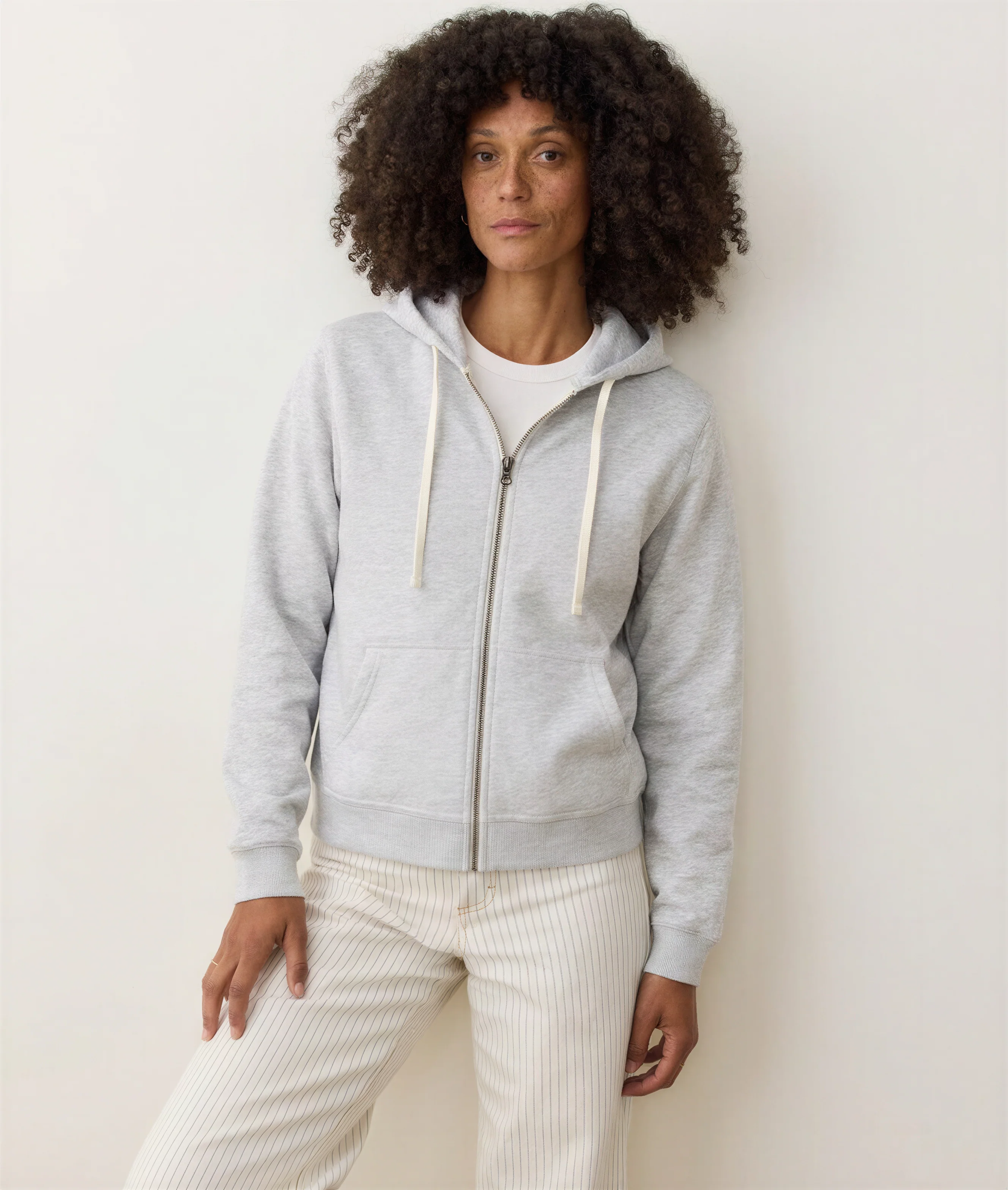 Women's Cloud 9 Fleece Full Zip Hoodie in Heather Grey - Image 2
