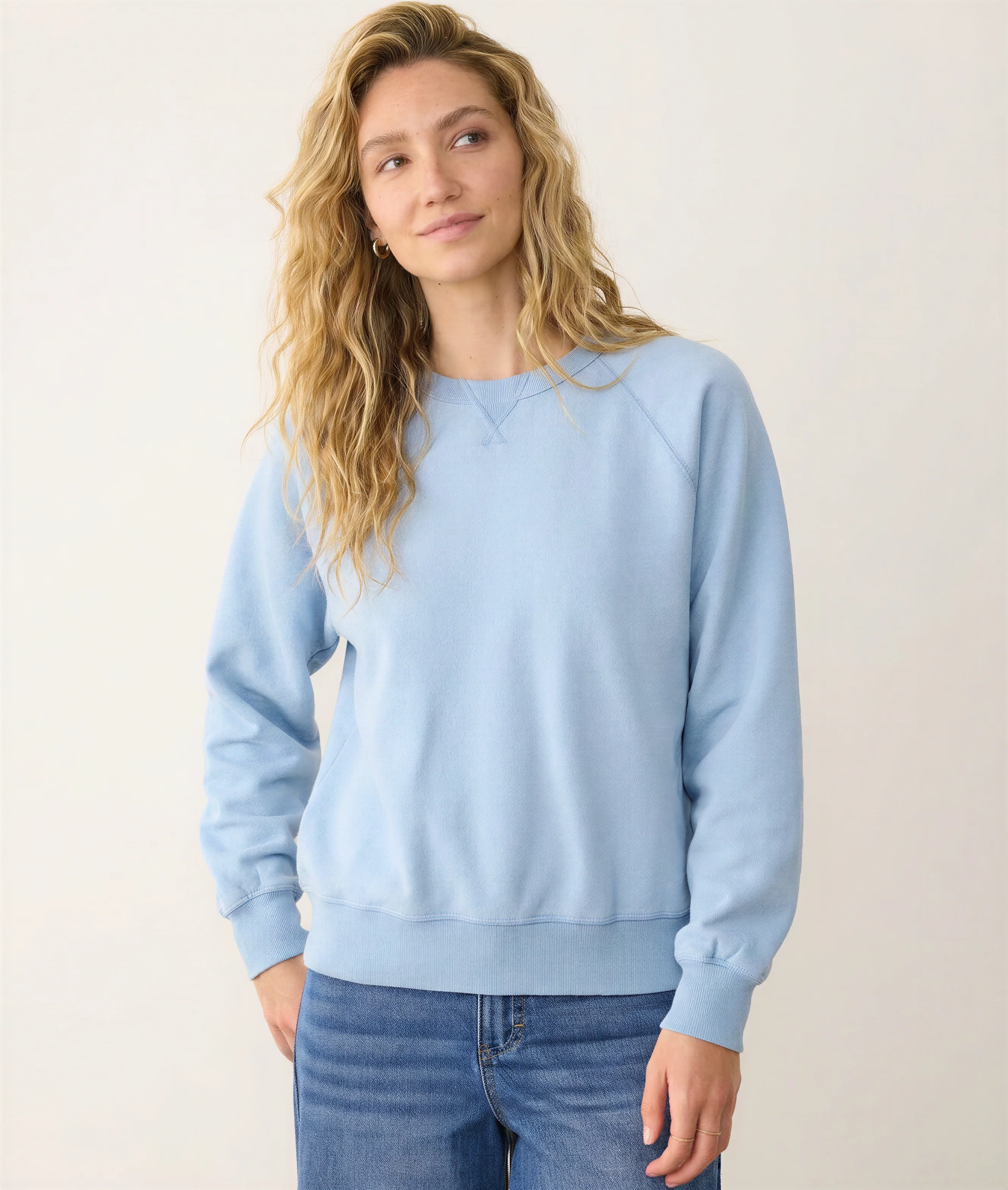 Women's Cloud 9 Fleece Sweatshirt in Coastal Blue - Image 2
