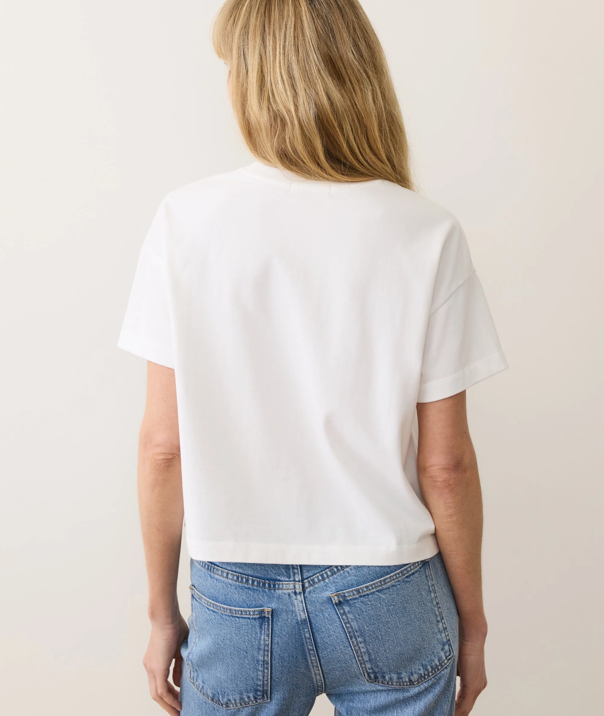 Women's Luxe Sueded Tee in Bright White - Image 7