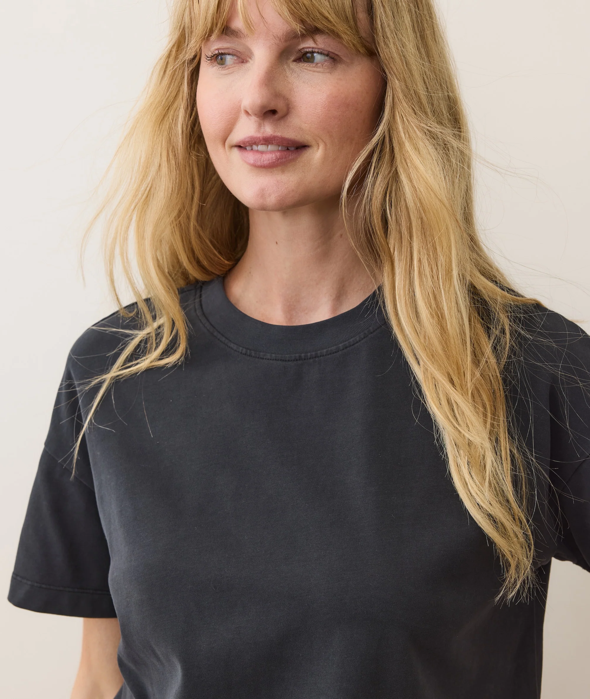 Women's Luxe Sueded Tee in Black - Image 7