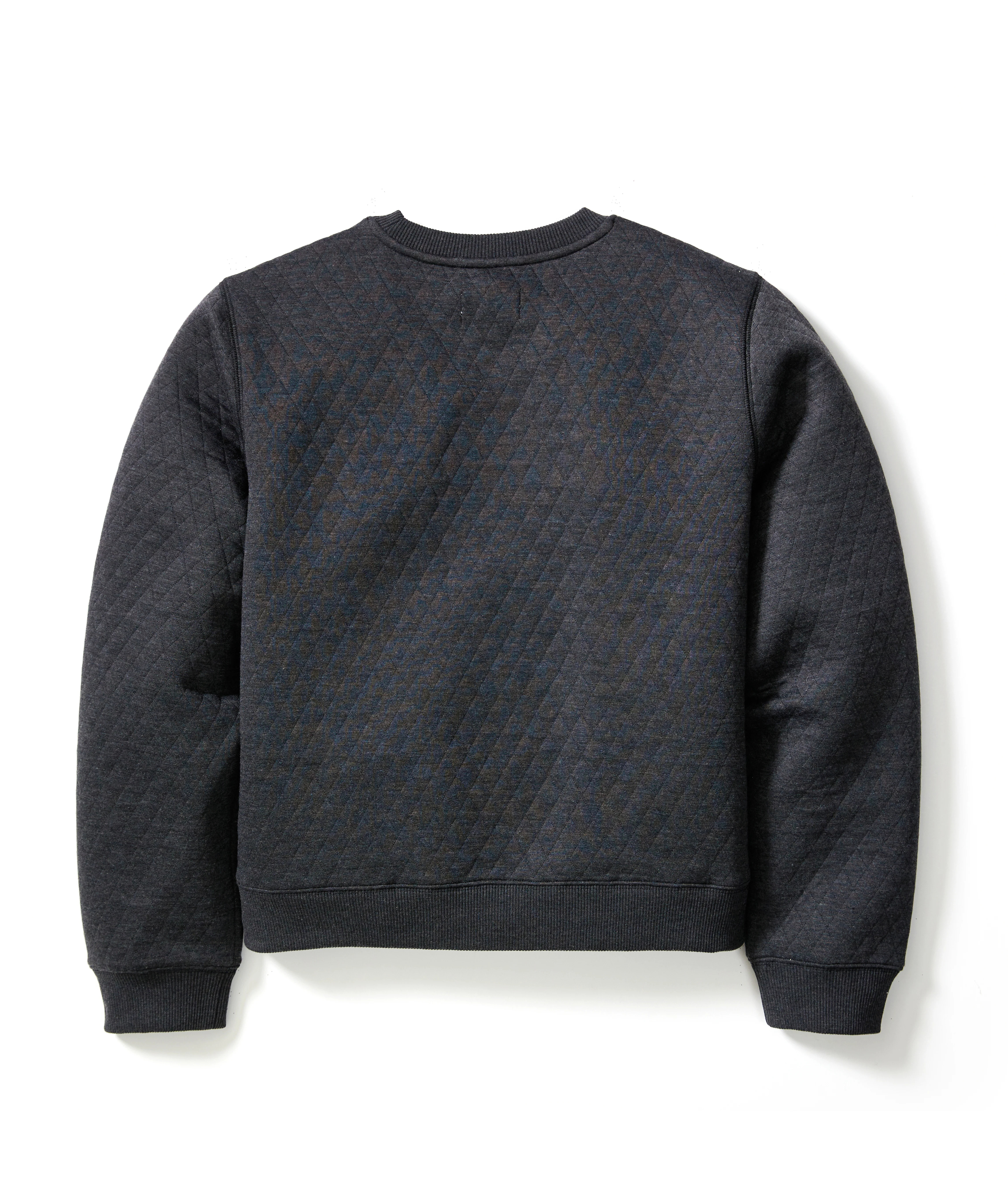 Women's Corbet Quilted Crewneck in Charcoal - Image 3