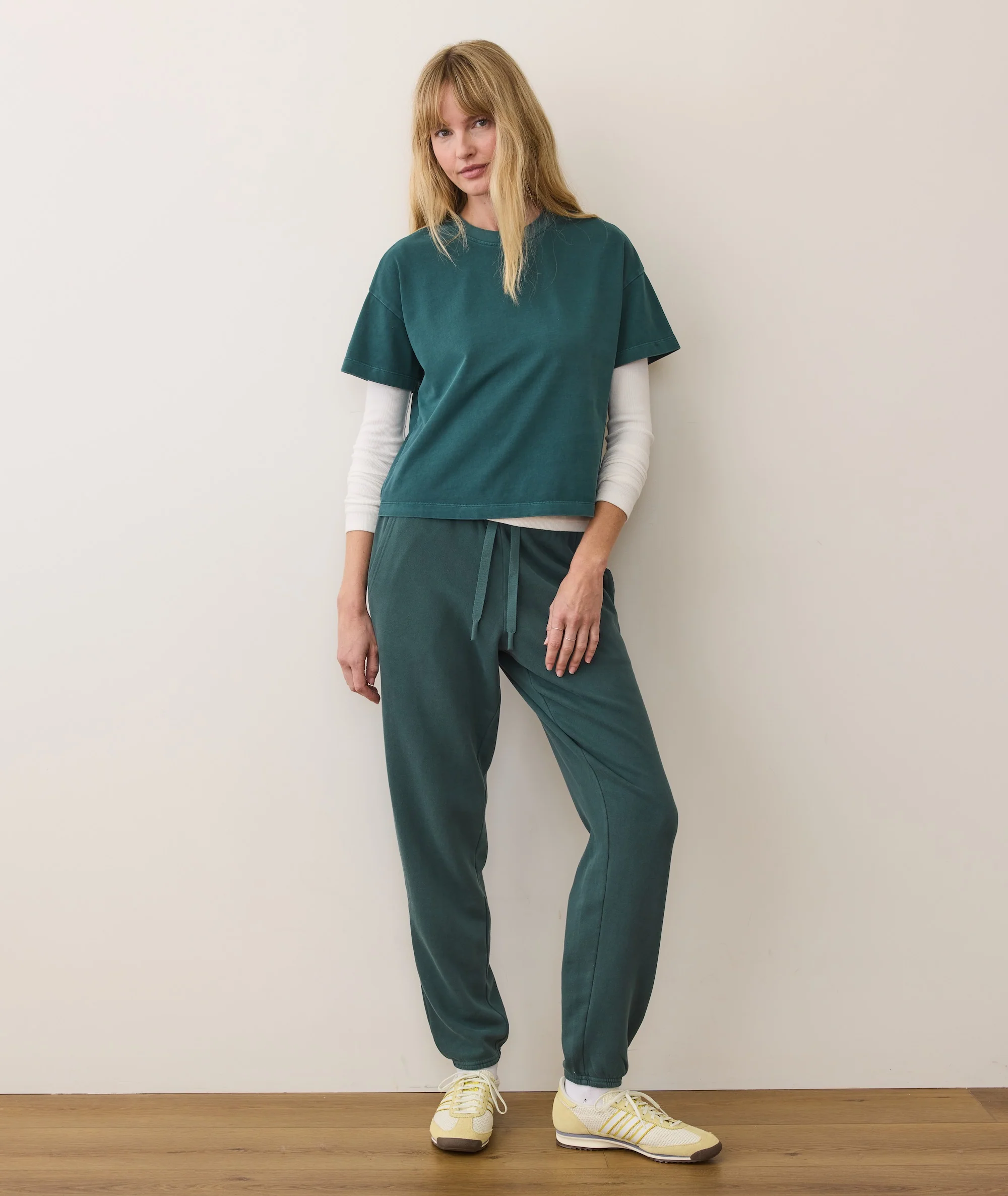 Women's Luxe Sueded Tee in Rainforest - Image 6