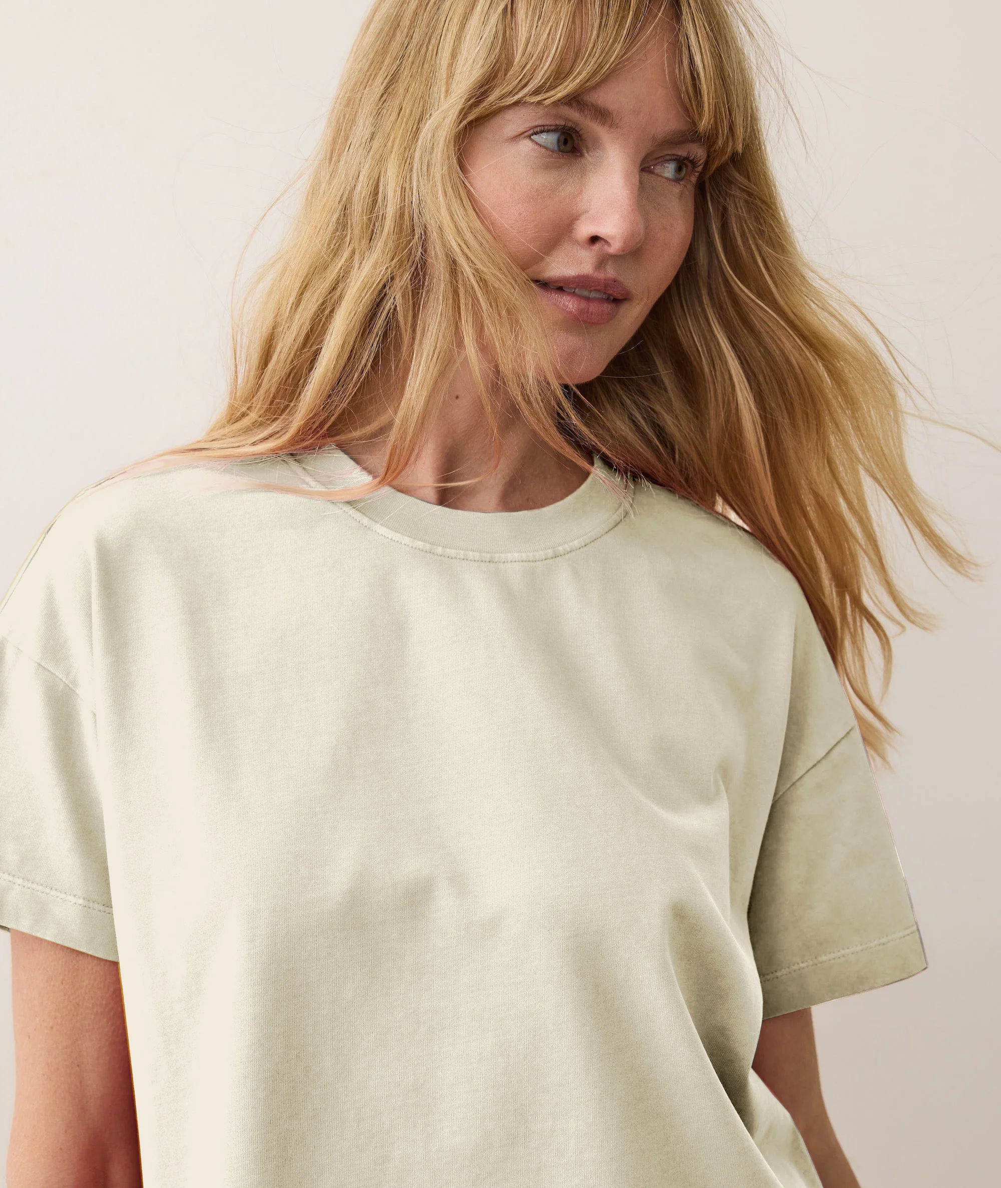 Women's Luxe Sueded Tee in Whitecap - Image 2