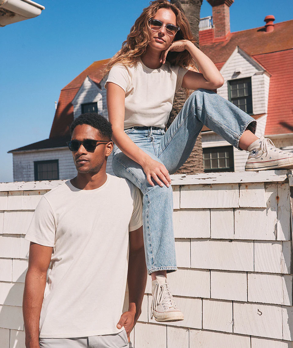 Women's Re-Spun Signature Crew in Natural - Image 4
